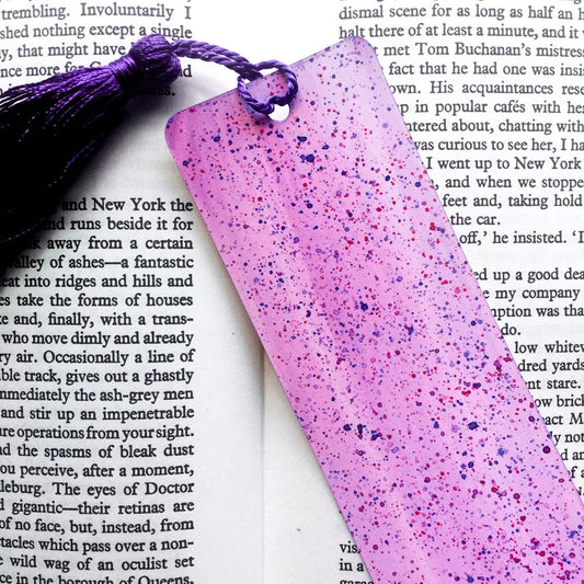 Lilac Confetti Handpainted Bookmark