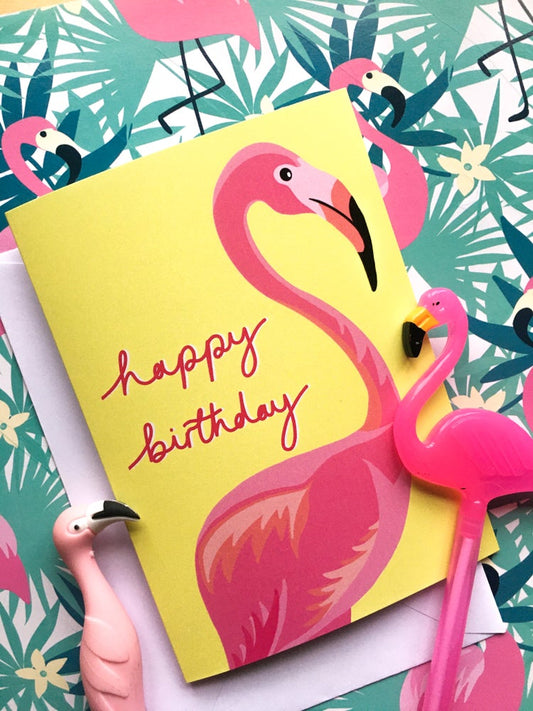 Fabulous Flamingo Birthday Card
