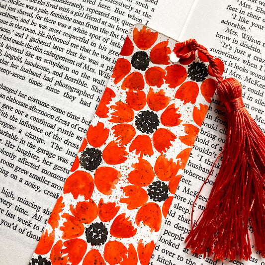 Poppy Handpainted Bookmark
