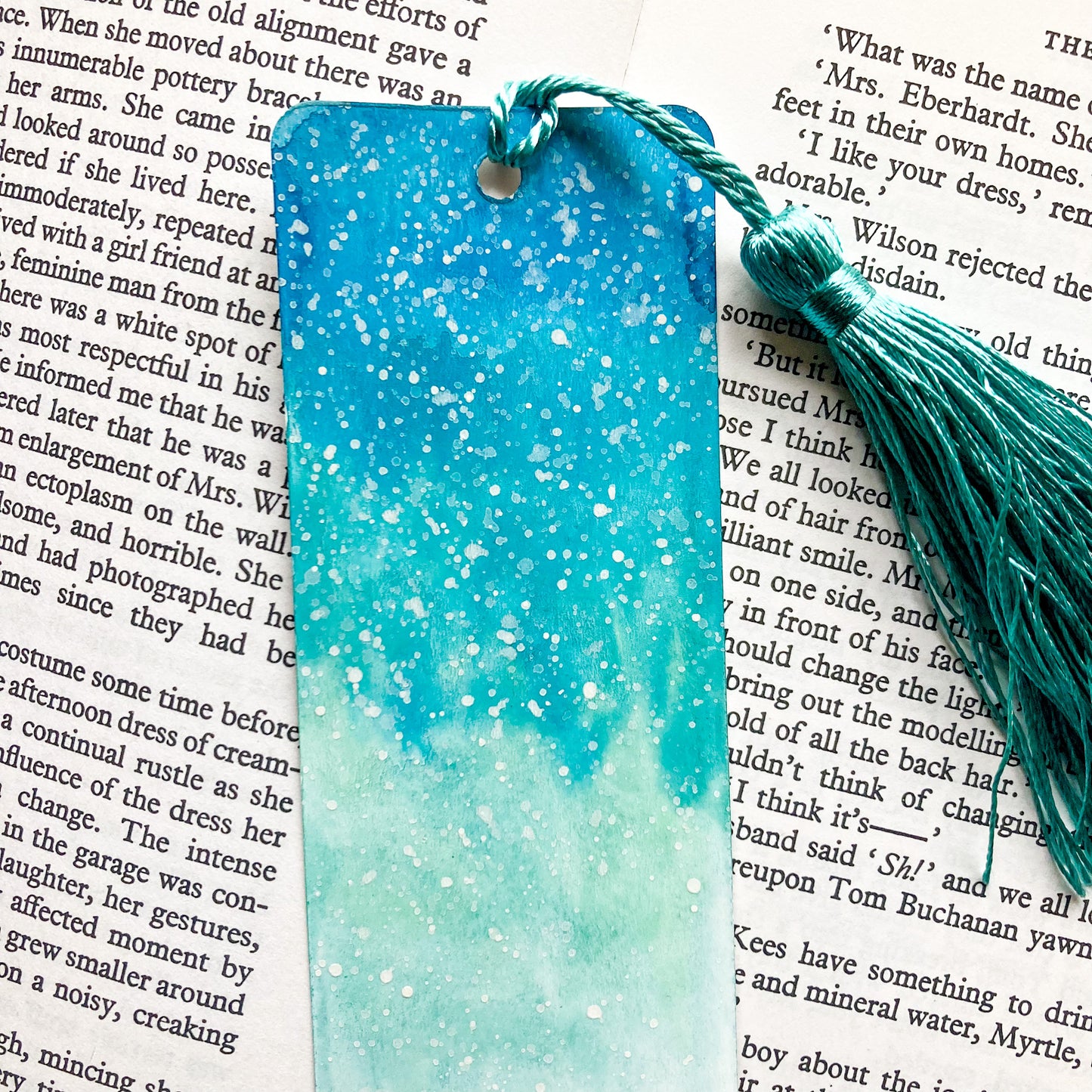 Ice Skies Handpainted Bookmark