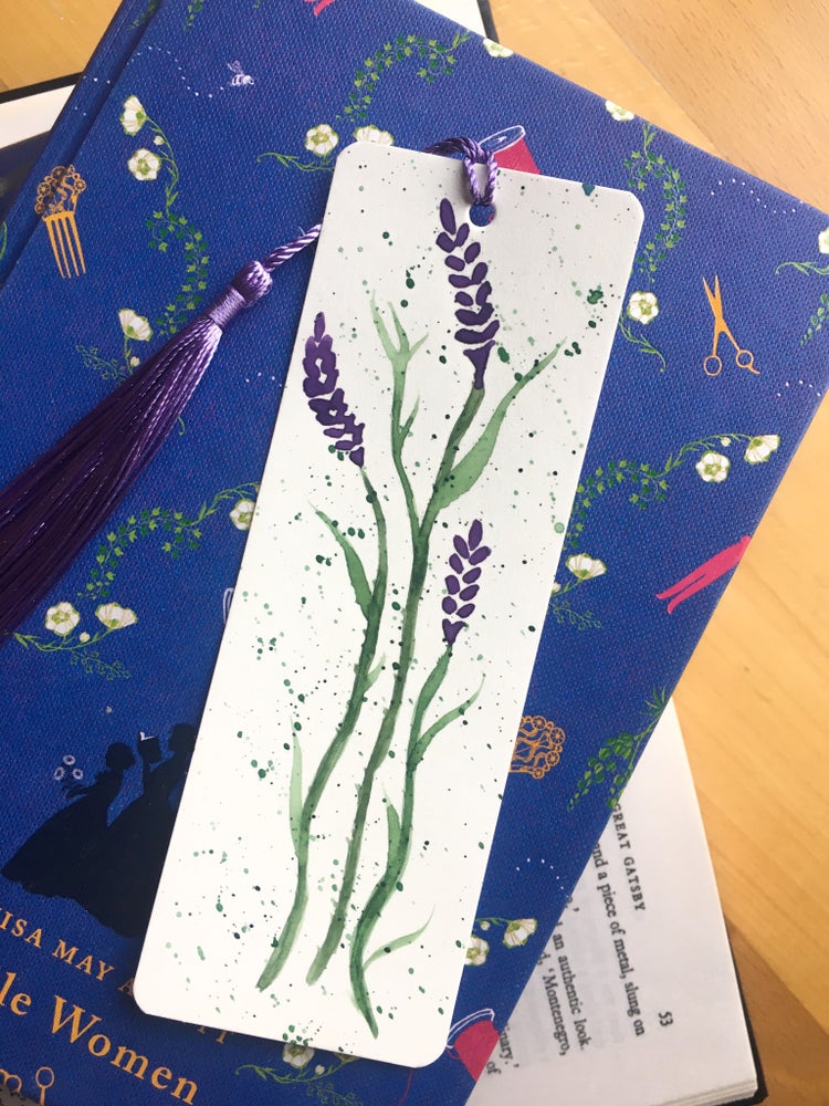 Cotswolds Lavender Handpainted Bookmark
